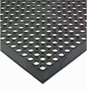 Avlastningsmatte gulv 790x1580mm, sort Perforert gulvmatte 